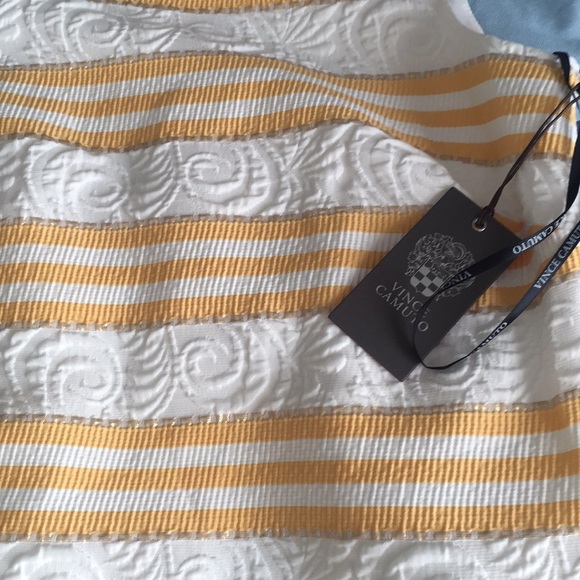 Vince Camuto Petite Metallic Stripe Brocade Dress - Picture 5 of 8